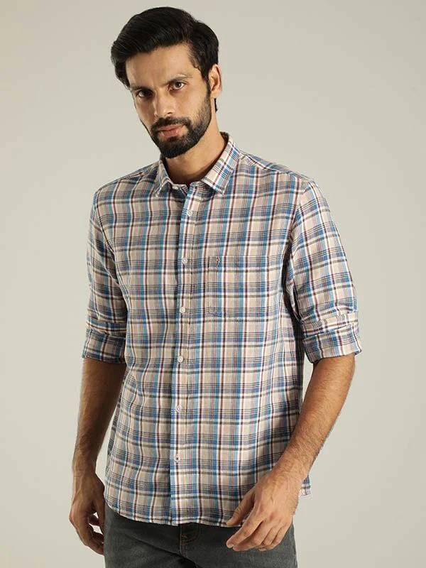 Indian Terrain Men Checkered Multicolor Shirt